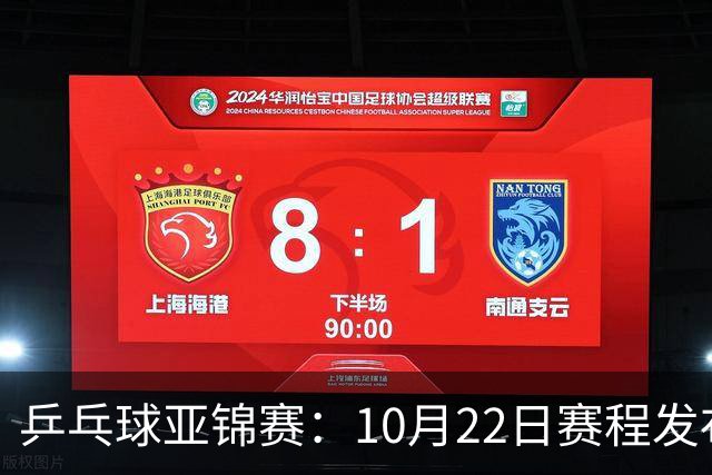 乒乓球亚锦赛：10月22日赛程发布！国乒最多10场比赛，力争两金！